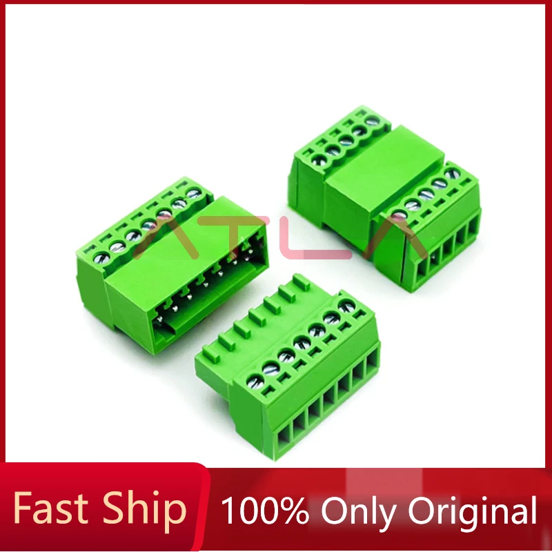 

5sets 2EDGRK-2.54MM Micro Terminal Block Plug-in 15EDGKP 2P/3P/4P/5P/6P/8P Male and Female Set Green Screw