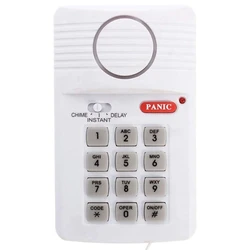 Loud Wireless Door Alarm Security Pin Panic Keypad For Home Office Garage Shed