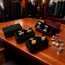 Wholesale Hot Sale Cufflinks Box Gift Box Gemelos New Storage Boxes Jewelry Cuff links Case Craft Badge Box Jewelry case