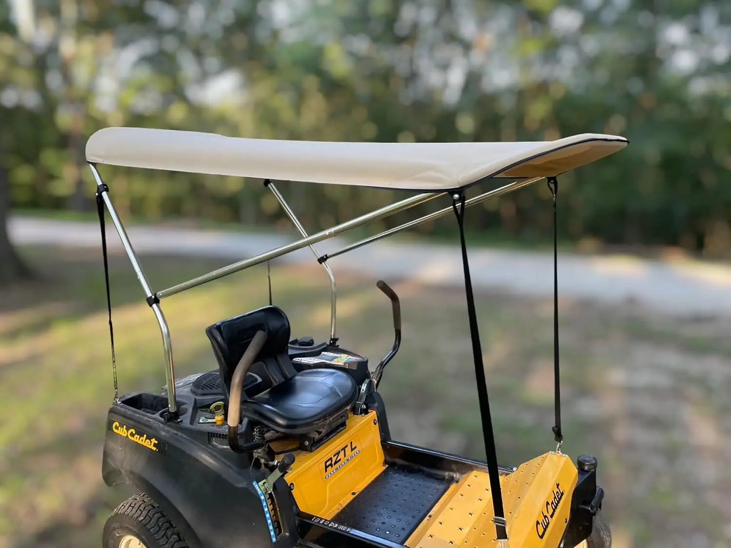 Sun Pro Series Lab Certified Upf 50+ Quick Release Extra Large Sun Shade Canopy For Zero Turn Lawn Mower - Fits John Deere,