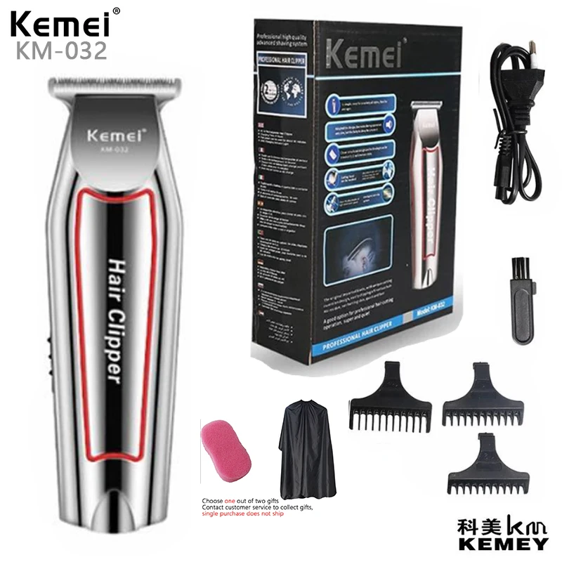 

Kemei KM-032 Hair Clipper Barber Carving Trimmer Professional Hair Clipper Ceramic Blade Cordless Trimmer for Men Tondeuse