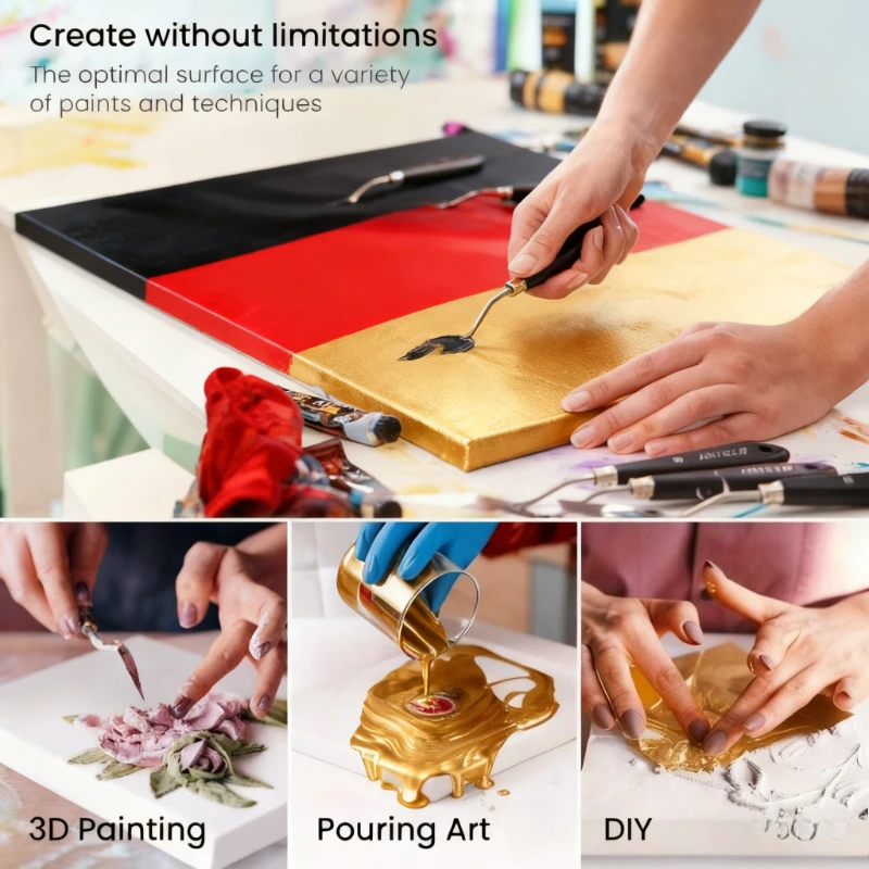 Artist-Grade Stretched Canvas - Pre-Primed, Acid-Free withSturdyWooden Frame,Ready-to-Usefor Acrylic&Oil Paints (Multiple Sizes)