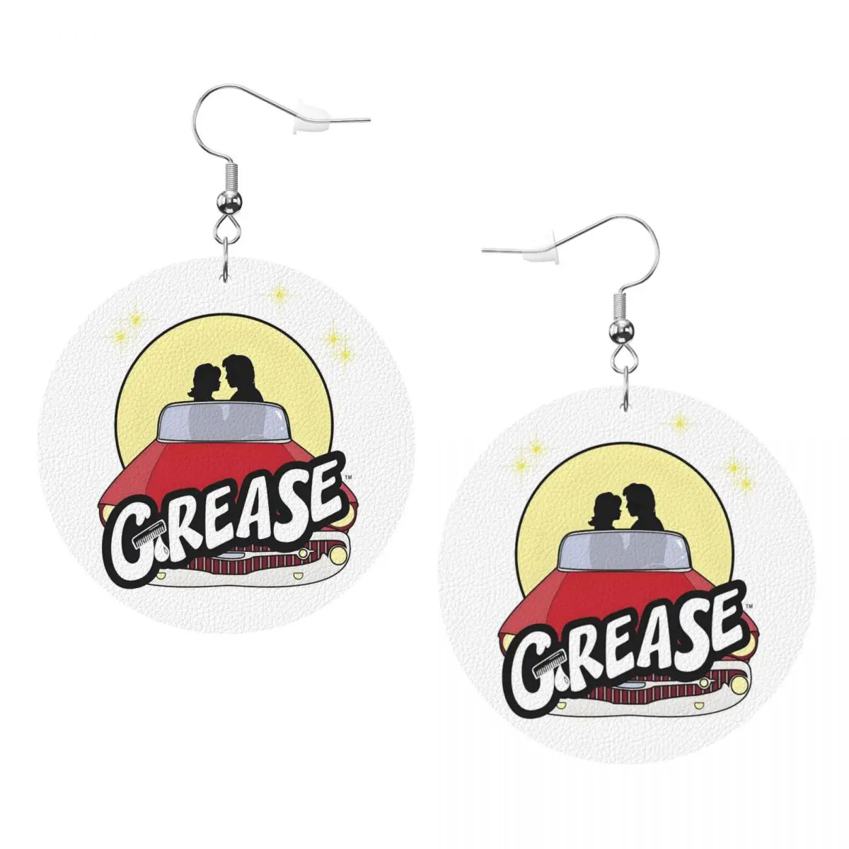

Custom Movie Character Grease PVC Leather Earrings Dangle Earrings Jewelry For Women For Wife Mother Gift