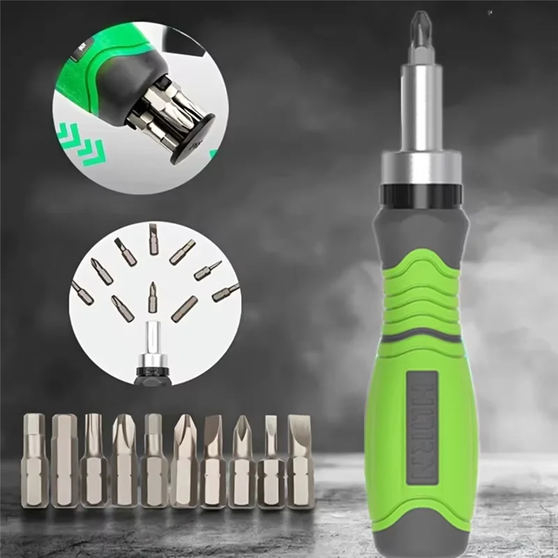 

ABBP-11 In 1 Ratchet Screwdriver Screwdriver Head Multi Angle Corner Capable Multifunctional Screwdriver Tool