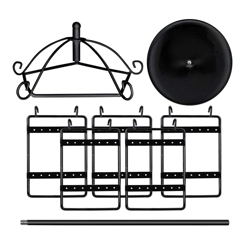 Earrings Organiser Rotating Jewellery Holder Jewellery Stand Metal Earring Necklace Bracelet Holder