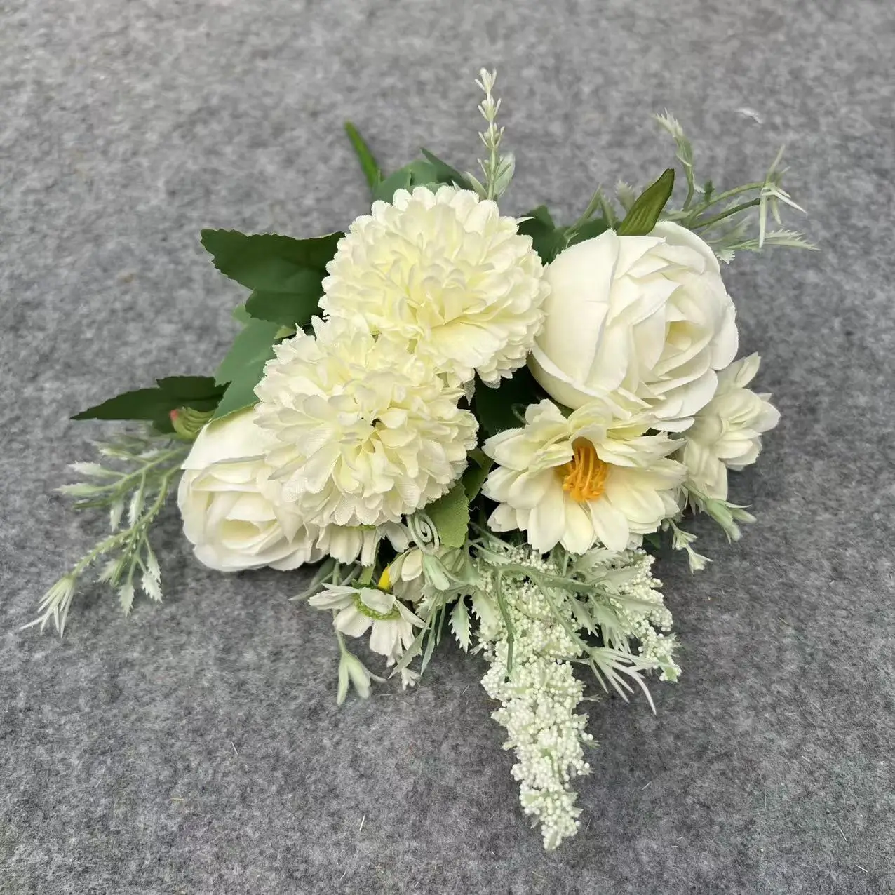 

New Product Simulated Flowers Rice Ears Roses Living Room Dining Table Flower Arrangement Decoration Wedding Photography
