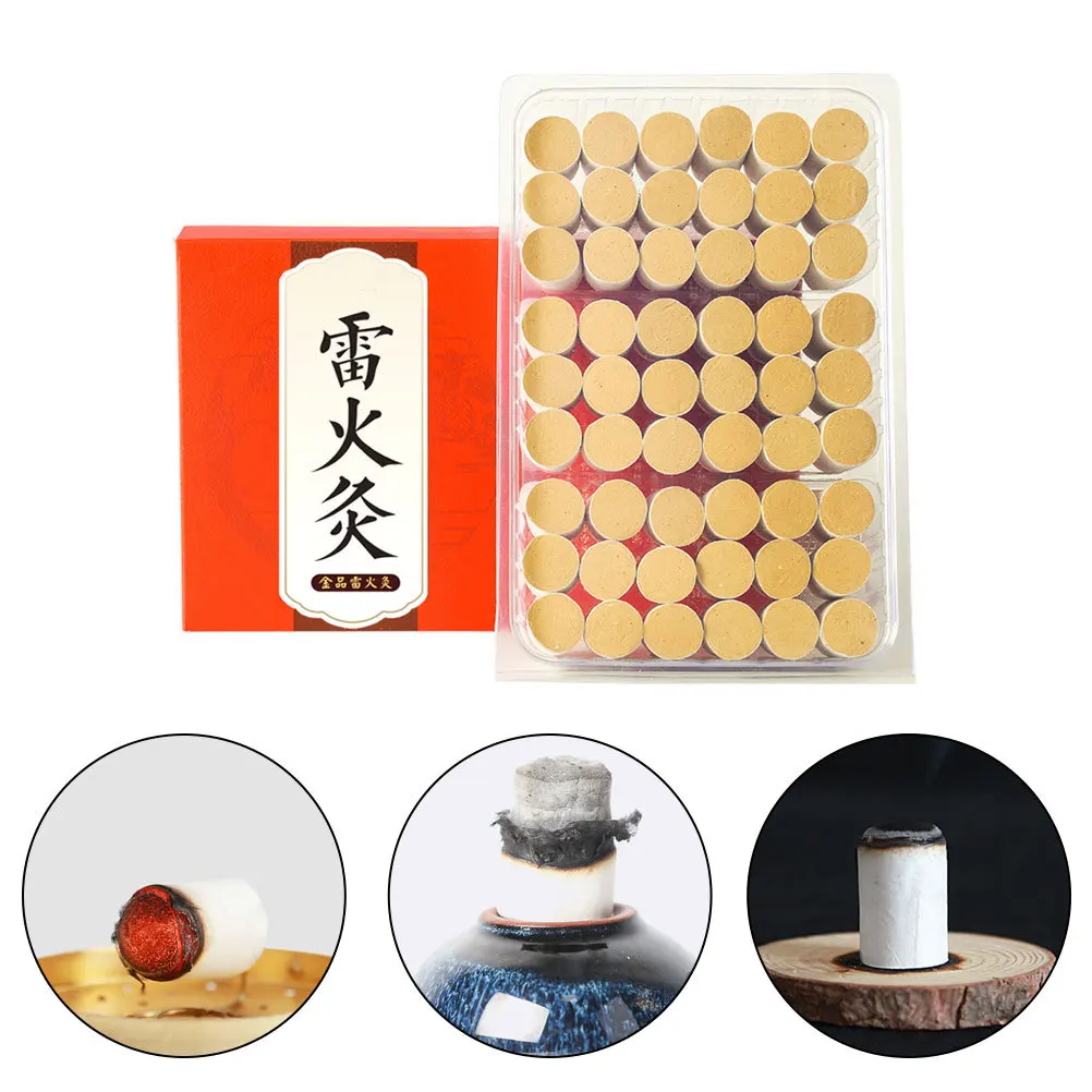 

1 Box Sticks Thickened Moxibustion Stick Portable Therapy Moxa Roll Wormwood Herbal Stick Ash Resistant Long Burning Moxa Pillar
