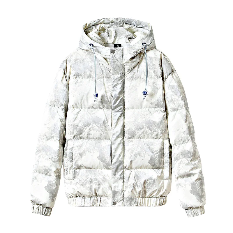 Fashion Warm Thicken Men's Parkas Winter New Brand Men's Solid Hooded Down Coats Outdoor Windproof Jackets Casual Men Clothing