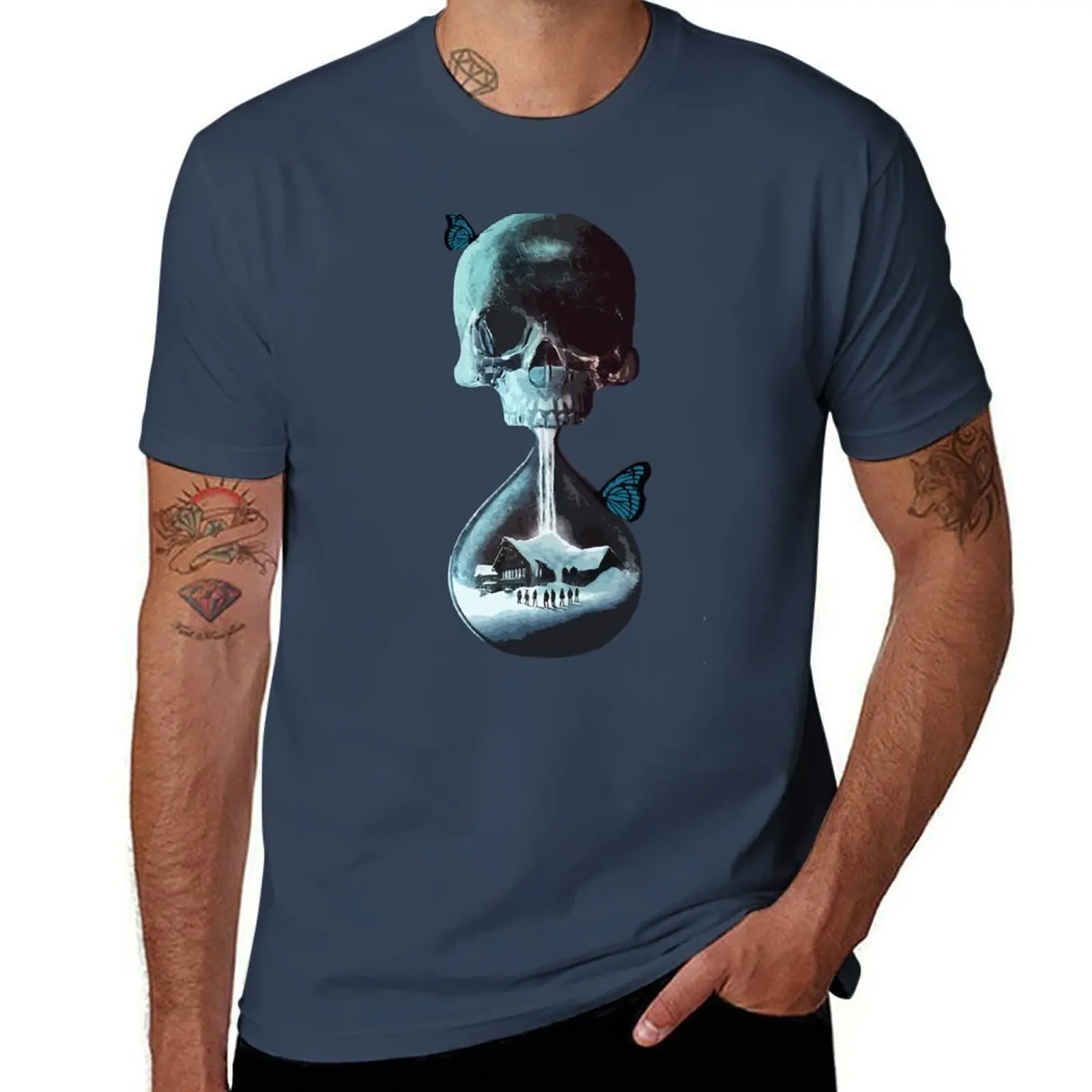 

Until dawn - skull and butterflies T-Shirt t shirts cotton 100% cotton t shirts man 100% T-Shirt