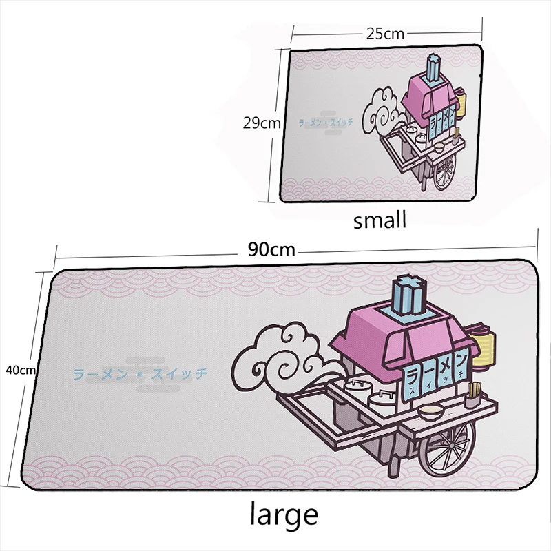 Игровой коврик для мыши в японском стиле, резиновый коврик для клавиатуры, коврик для мыши, суши-арт, большой настольный коврик 400*900/400*800 мм для ноутбука, геймерский коврик
