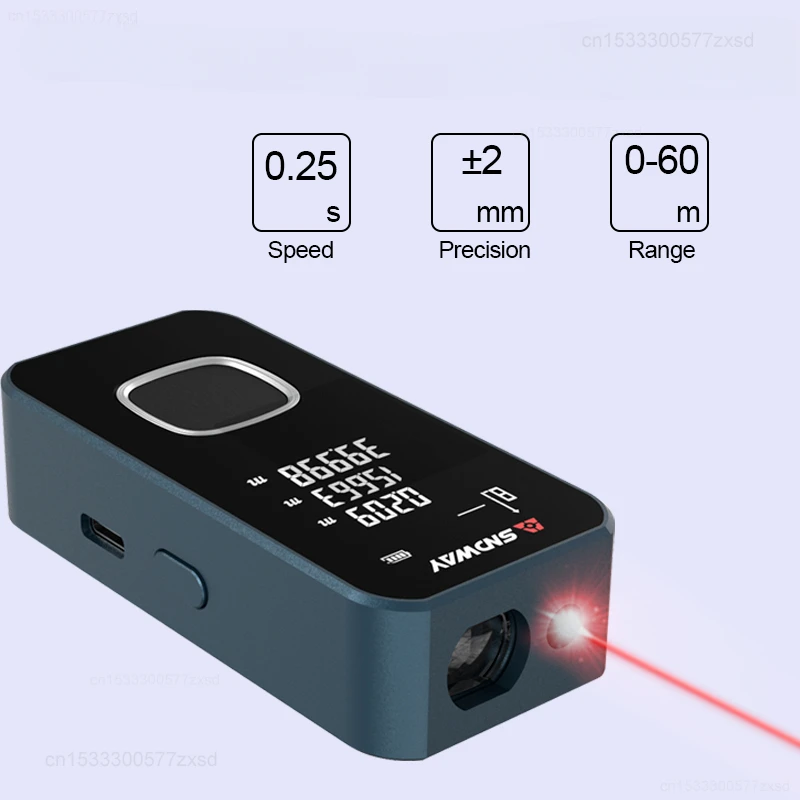 Xiaomi SNDWAY Laser Distance Meter Range Finder Laser Tape Measure Measuring Tools Device Ruler Test Tool Type-C Charging Port