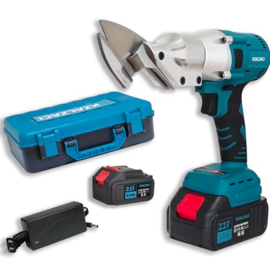 

Cordless Metal Sheet Shears Electric Scissors with 360° Swivel Head Battery-Powered Sheet Metal Cutter for Iron Aluminum Steel