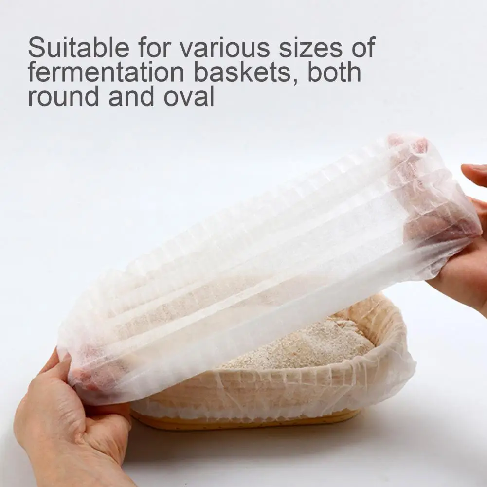 Food Grade Dough Liner Banneton Bread Proofing Basket Liners Set Non-stick Elastic Dough Covers Food Grade Reusable for Baking