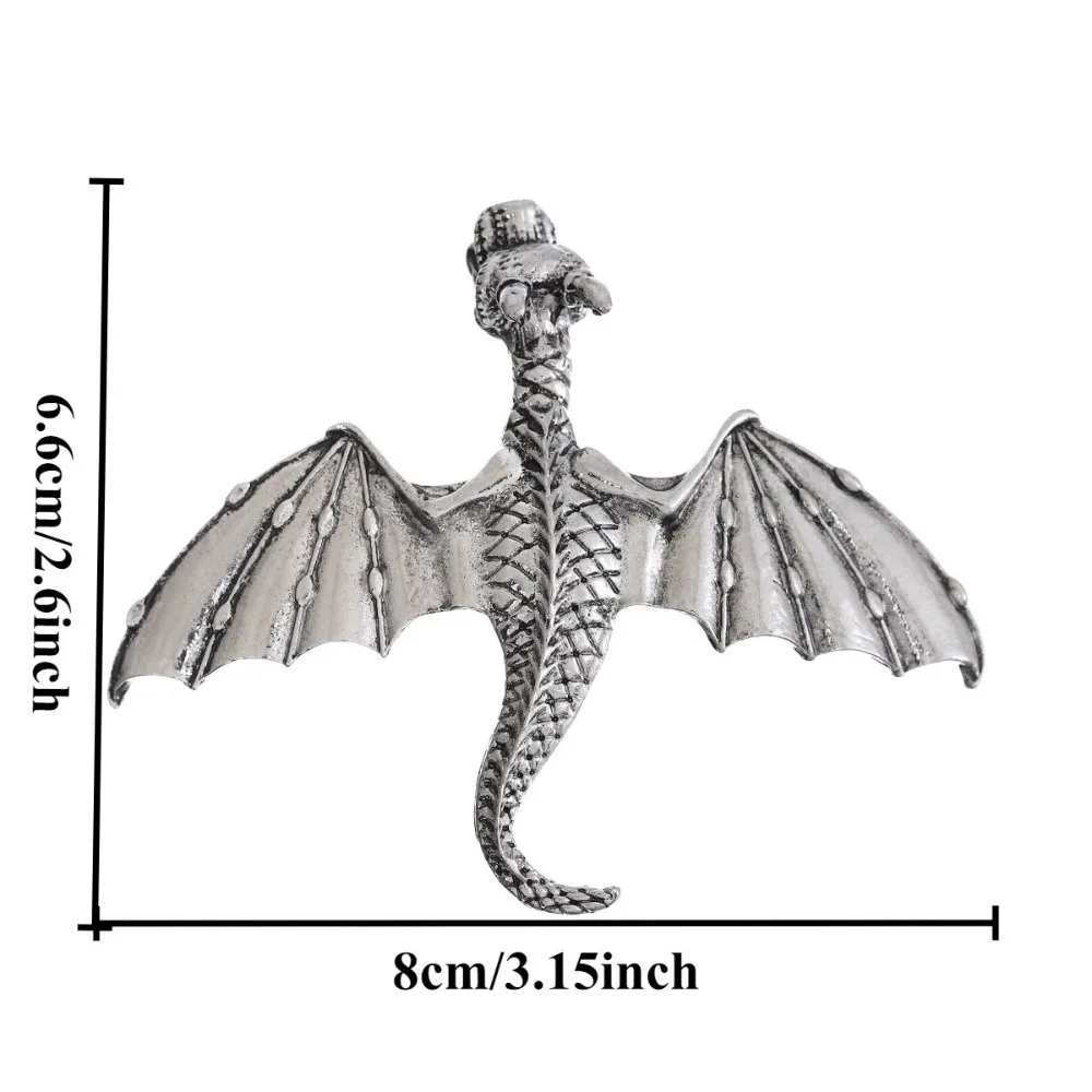 Flying Dragon Vintage Hair Clip Metal Alloy Nordic Style Dragon Hair Clip Gothic Punk Hair Accessories Hair Barrette Headdress view 6
