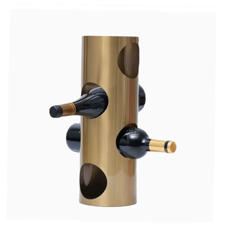 

Light luxury high-end simple red wine rack storage ornament bar table kitchen decoration