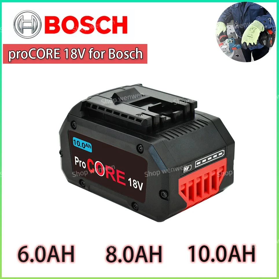 Bosch 18V 10.0AH Professional System Cordless Tool BAT609 BAT618 GBA18V80 21700 Battery 18V 10000mAh ProCORE Replacement Battery