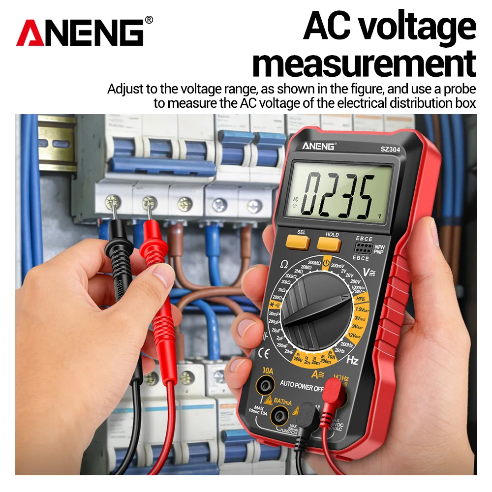 

Portable Multimeter Tester ANENG SZ304+BT173 Battery Capacity Tester Universal Professional Kit Electrician/Household DIY Tools