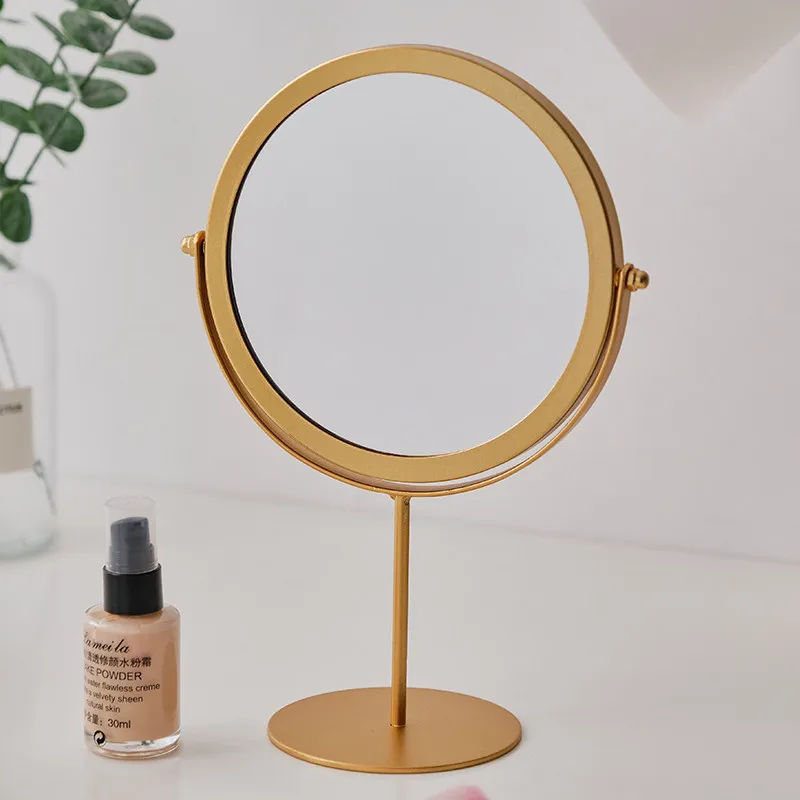 Ins Nordic Round Makeup Mirror Large Vanity Desk Mirror for Girls Dorm Home mirrors