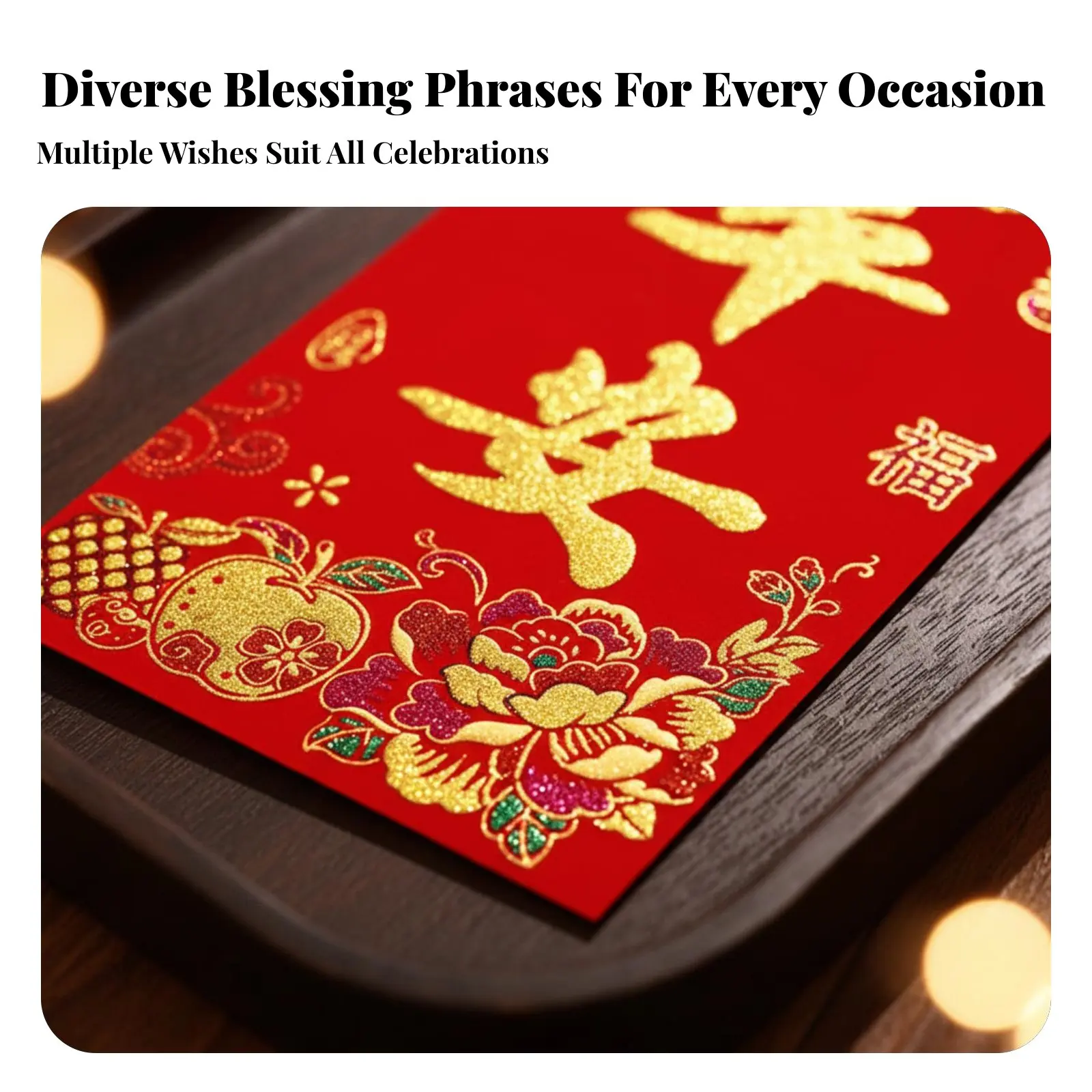 

2026 Seasonal Holiday Door Couplets, Gold Embossed Plush Scroll, Auspicious Phrases, Entryway Decoration