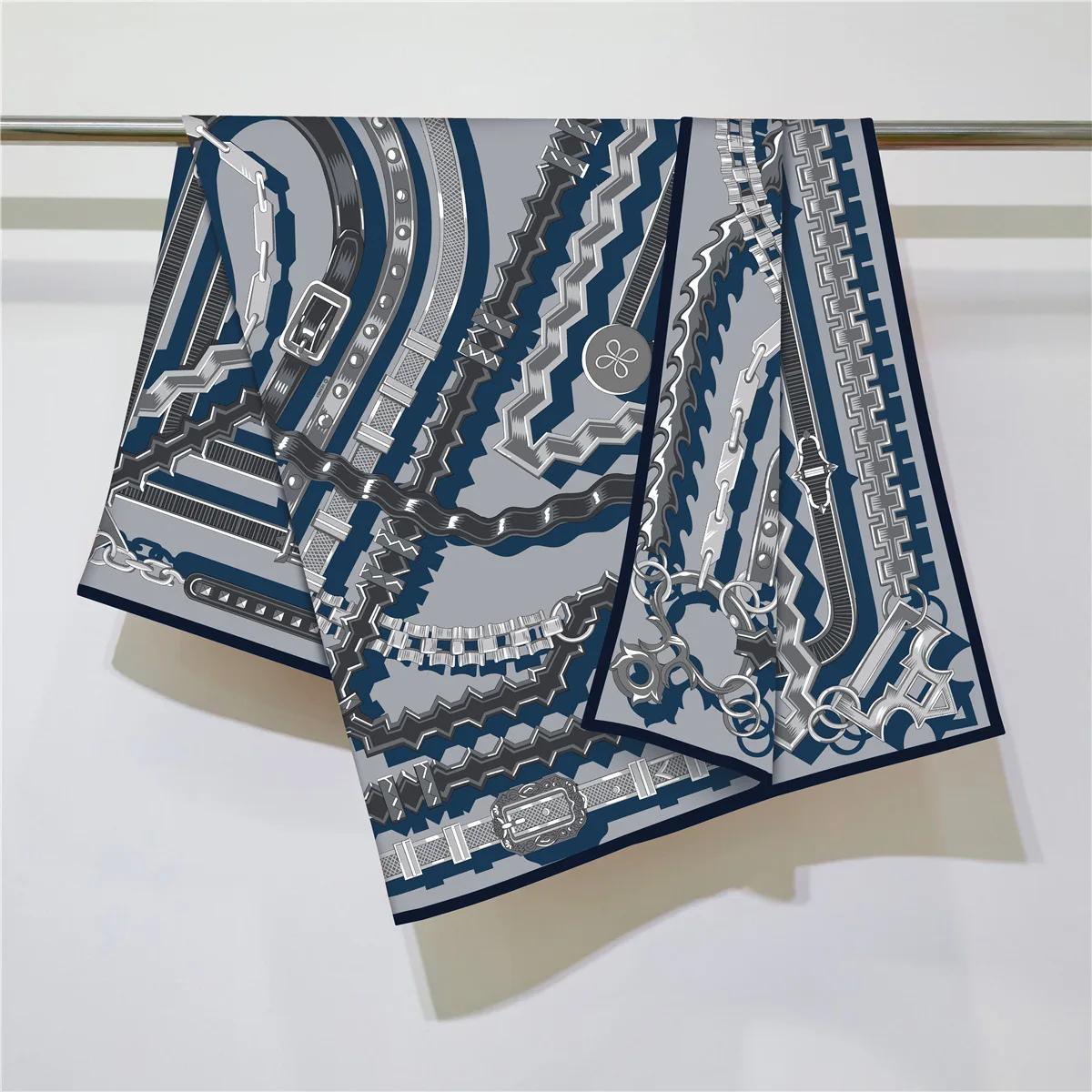 Luxury Cashmere Silk Scarf 90cm Neck Head Accessories Women Square Hand Rolled Bandanas Christmas Mother Lover Gift view 2