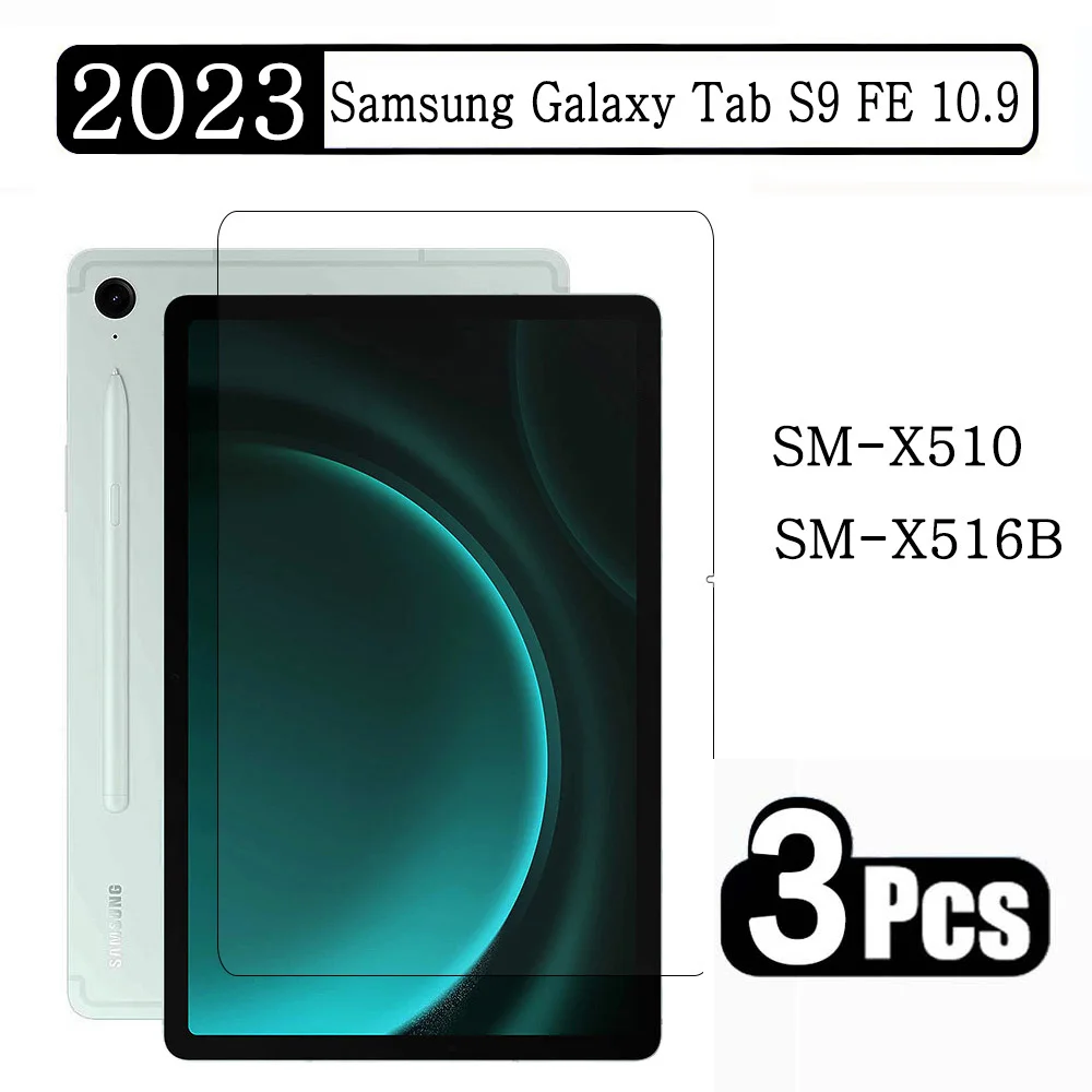 

(3 шт. в упаковке) Закаленное стекло для Samsung Galaxy Tab S9 FE 10,9 2023 Φ X510 X516B Защитная пленка для экрана планшета