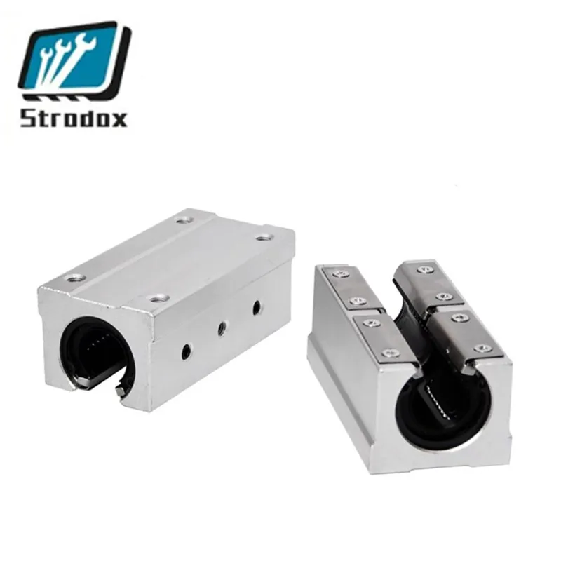 1-4pcs SBR12LUU SBR16LUU SBR20LUU SBR25LUU SBR30LUU SBR40LUU Linear Lengthened Opening Slider Rail Sliding Bearing Block For CNC