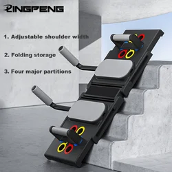 Portable Multifunctional Push-up Board Set With Handles Foldable Fitness Equipment For Chest Abdomen Arms And Back Training