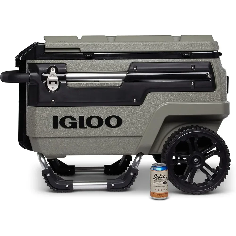 

70 Qt Premium Trailmate Wheeled Rolling Cooler, Olive Green