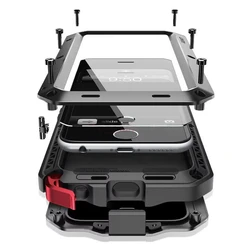 Metal Heavy Armor Phone Case For iPhone 17 Air 16 15 14 Plus 13 12 11 Pro Max XS Aluminum Alloy Full Protection Shockproof Cover