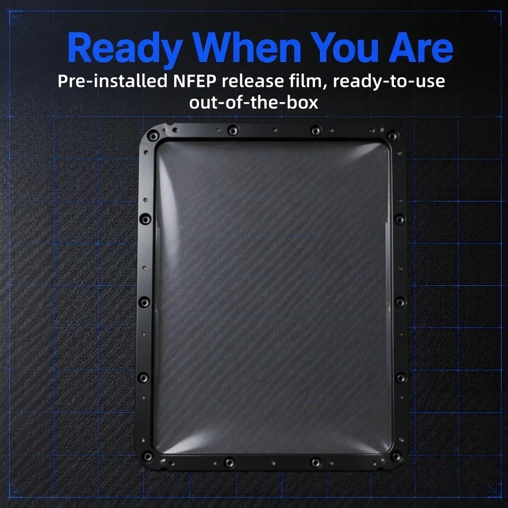 Reusable Metal Frame Release Film Holder For ANYCUBIC Photon P1 CNC Machined Release Film Clamp Replacement for Resin Vat 3D