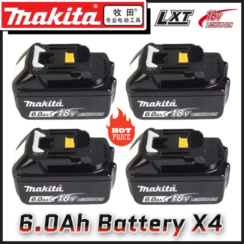 

Makita 18V Battery BL1860B 3Ah/5Ah/6Ah Rechargeable Power Tool Battery, Replaceable LED Lithium-ion LXT400 BL1840 L1850 BL1830