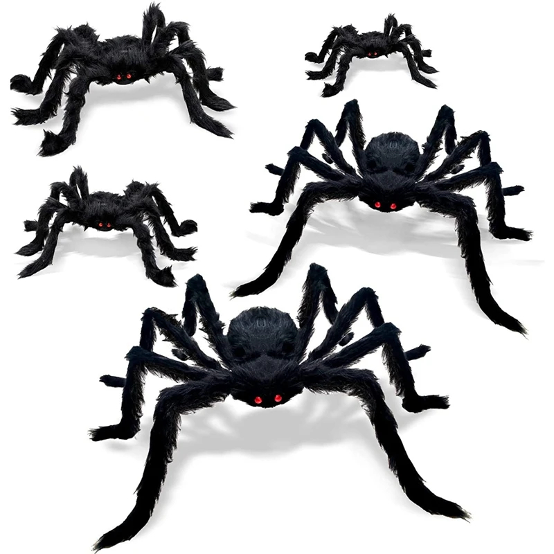 Halloween Plush Spider Big Halloween Decoration Party Props Outdoor Big Spider Decorations Kids Toys Chamber Trick Big Spider