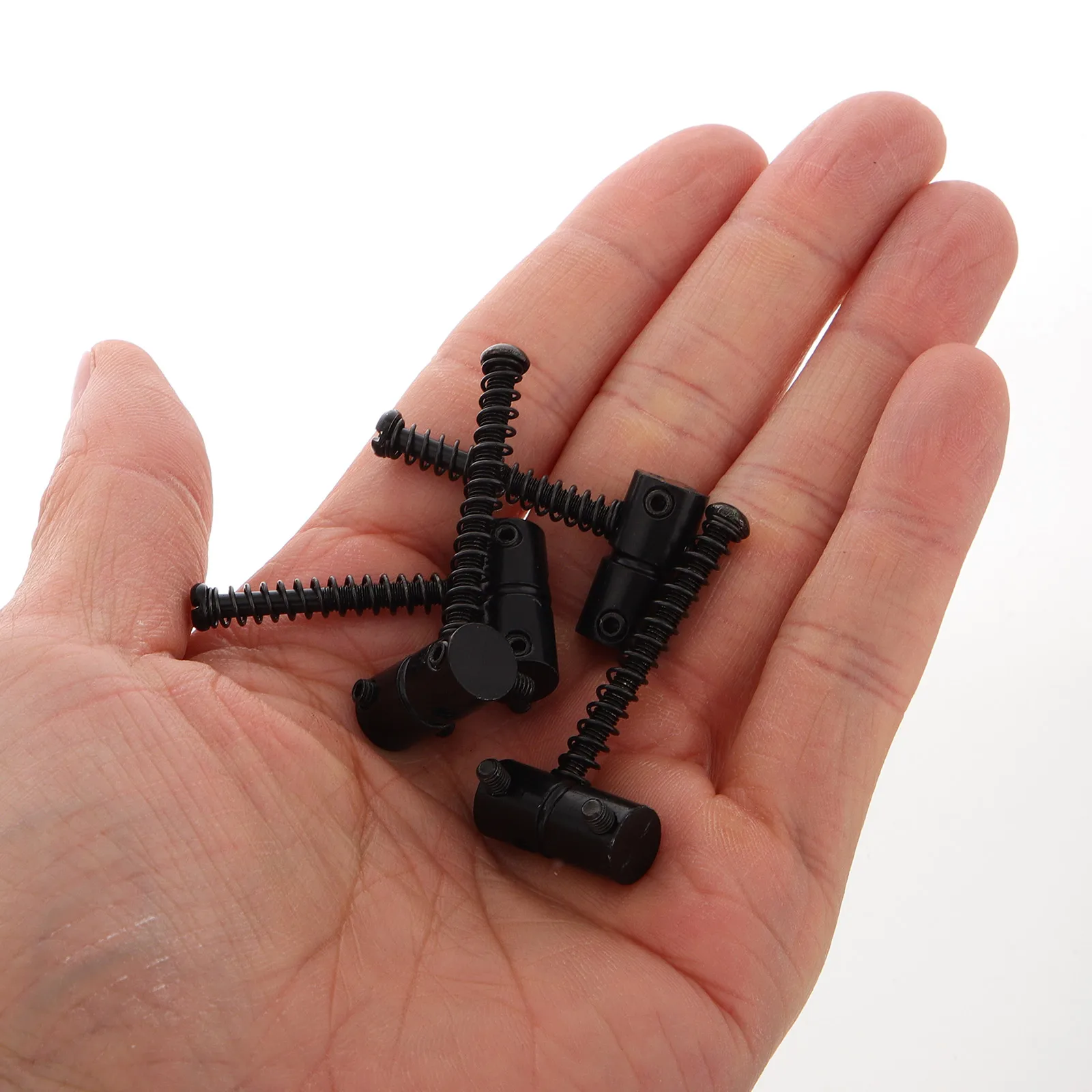 

4pcs Four String Bridge Electric Guitar Saddle Bridges Saddles Silver 2L 2S Guitar Nut Tailpiece Parts Accessories Replacement