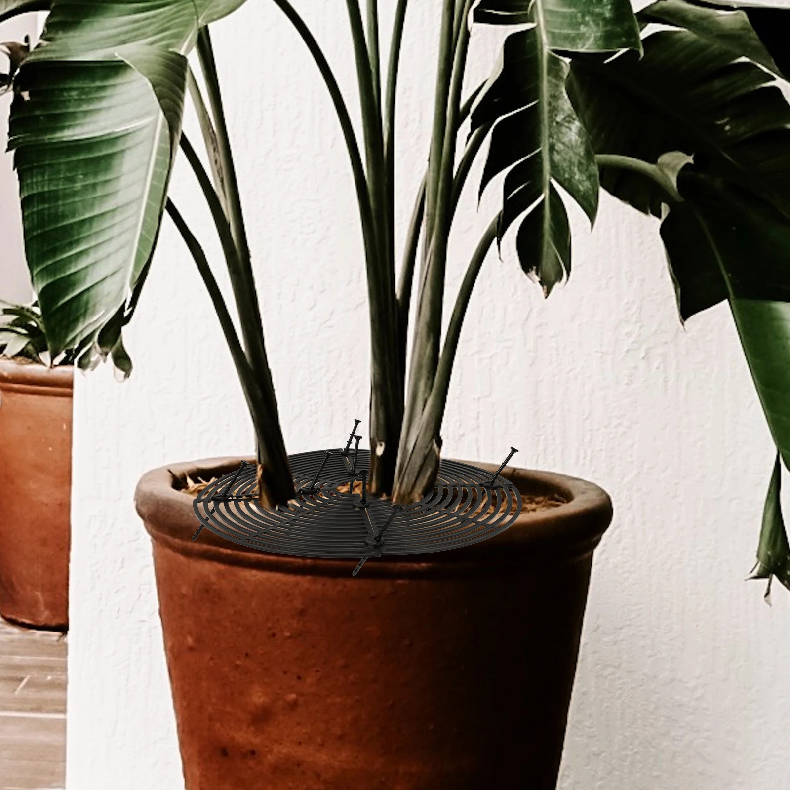 

2Pcs Plant Pot Grid Cover Flowerpot Soil Protector Anti Cat Dog Childproof Durable Lightweight Plastic GardeningAccessory