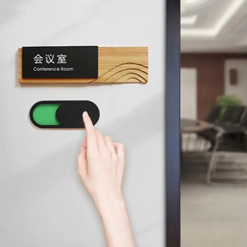 2Pcs Do Not Disturb Privacy Door Sign Slider Set for Home Office Bathroom and Conference Room Vacant Occupied Indicators