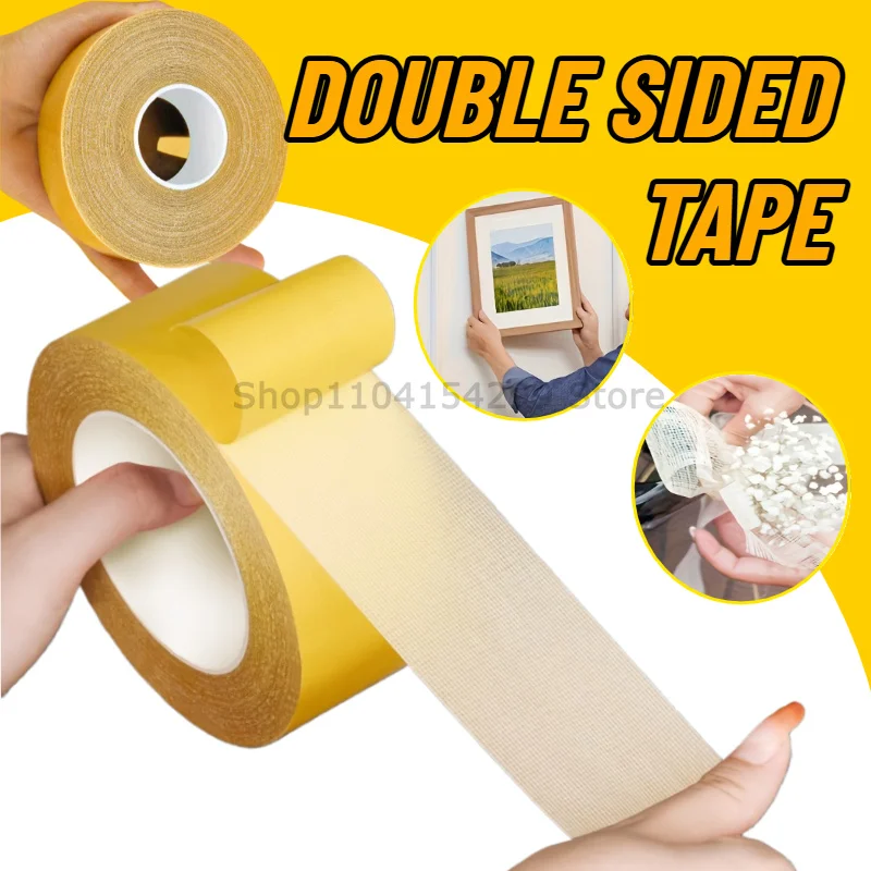Sale Super Strong Fixation Double Sided Tape Heavy Duty Translucent Mesh Waterproof Traceless Powerful Grid Carpet Adhesive Tape