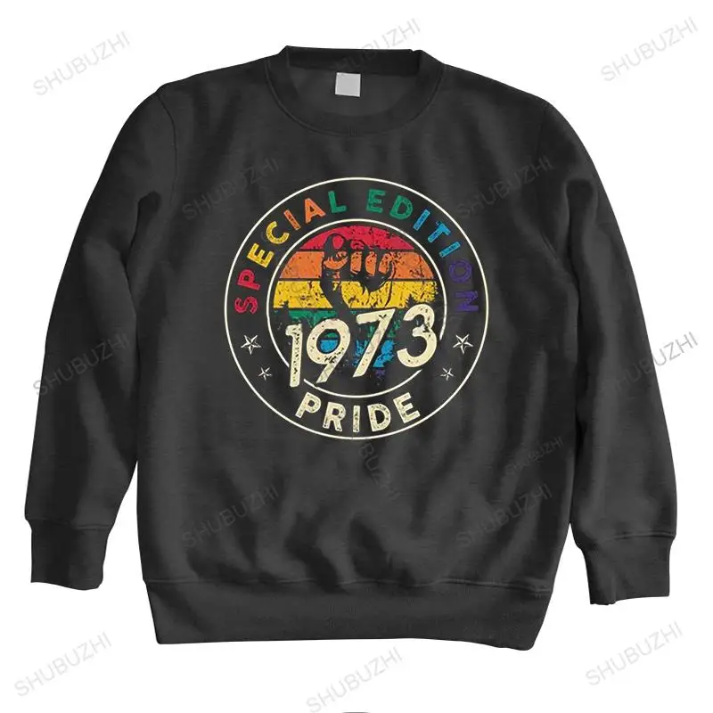 Vintage 1973 hoodie Gay Pride LGBT Gift Equality Outfit Birthday hoodies Men long sleeve 49 Years Old Cotton brand sweatshirt