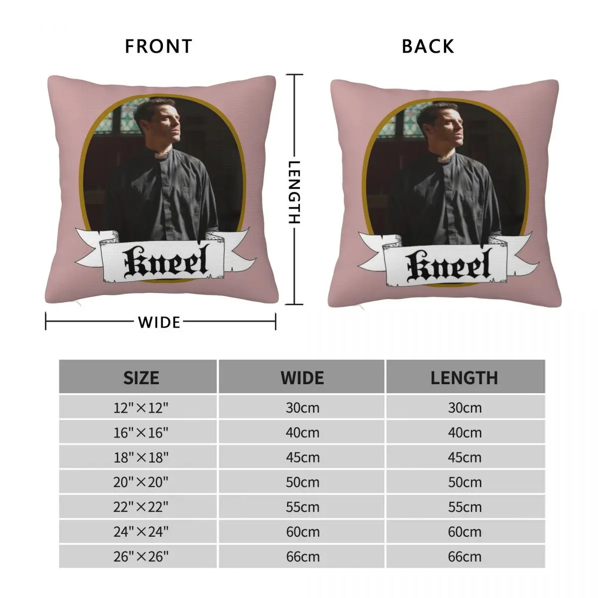 Fleabag Sexy The Priest Square Pillowcase Polyester Linen Velvet Printed Zip Decorative Home Cushion Cover