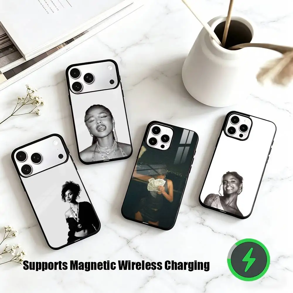 

T-Tyla Pop Music Star Phone Case For iPhone17,16,15,14,13,12,11 Plus,Pro Allows magnetic wireless charging