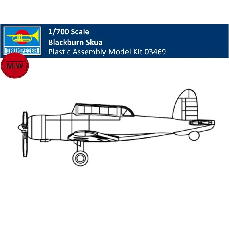 Trumpeter 03469 Kit de modelo de avión militar de plástico Blackburn Skua a escala 1/700