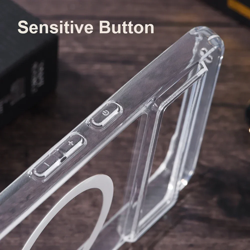 حافظة هاتف شفافة مغناطيسية لهاتف Magsafe للشحن اللاسلكي لهاتف Google Pixel 9 8 Pro XL 7 7A غطاء شفاف مضاد للسقوط