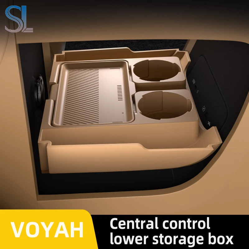For VOYAH Dream 2025 2026 Storage Box Center Armrest Hidden Box Cup Holder Organizer Interior Accessories