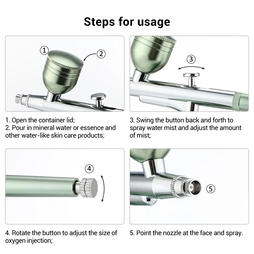 Set Airbrush wajah, pistol semprot untuk Make Up