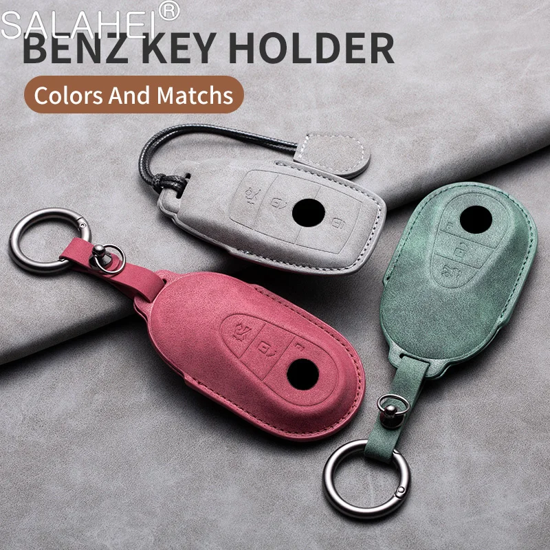 Car Key Case Cover For Mercedes Benz A C E S G Class GLC CLE CLA GLB GLS W177 W205 W213 W222 AMG W206 W223 S350 C260 C300 S400