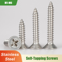 M1 M2 M3 M4 M5 M6 304 Stainless Steel Self Tapping Screws Flat Head Recessed Countersunk Bolts Woodworking Phillips Wood Screw
