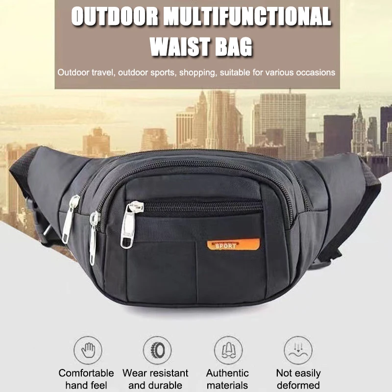 New Waterproof Waist BagLarge Capacity Multifunctional Cash Register Wallets For Men And Women Durable Outdoor Sports Waist Bag