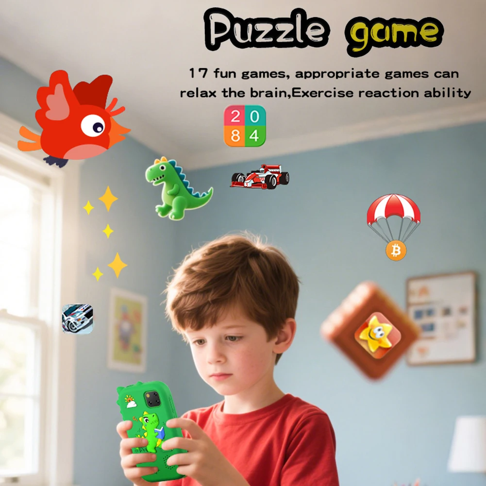 Interactive Kids Smartphone With Camera Touchscreen HD Dual Camera Cell Phone USB Rechargeable Toy Phone Present for Kids