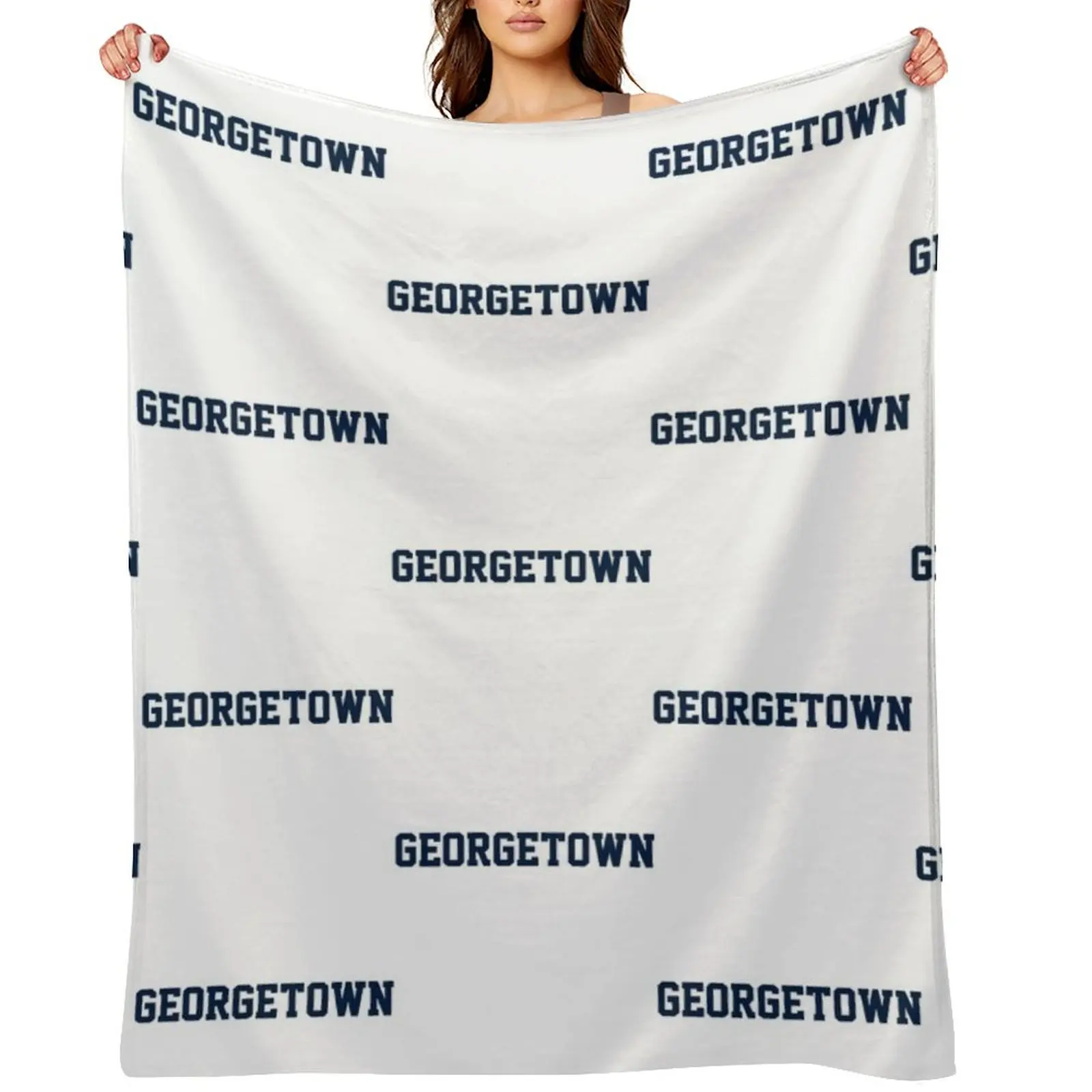 

Georgetown - Georgetown University - Hoyas - Hoya Saxa Throw Blanket Large Bed linens Custom Comforter Blankets