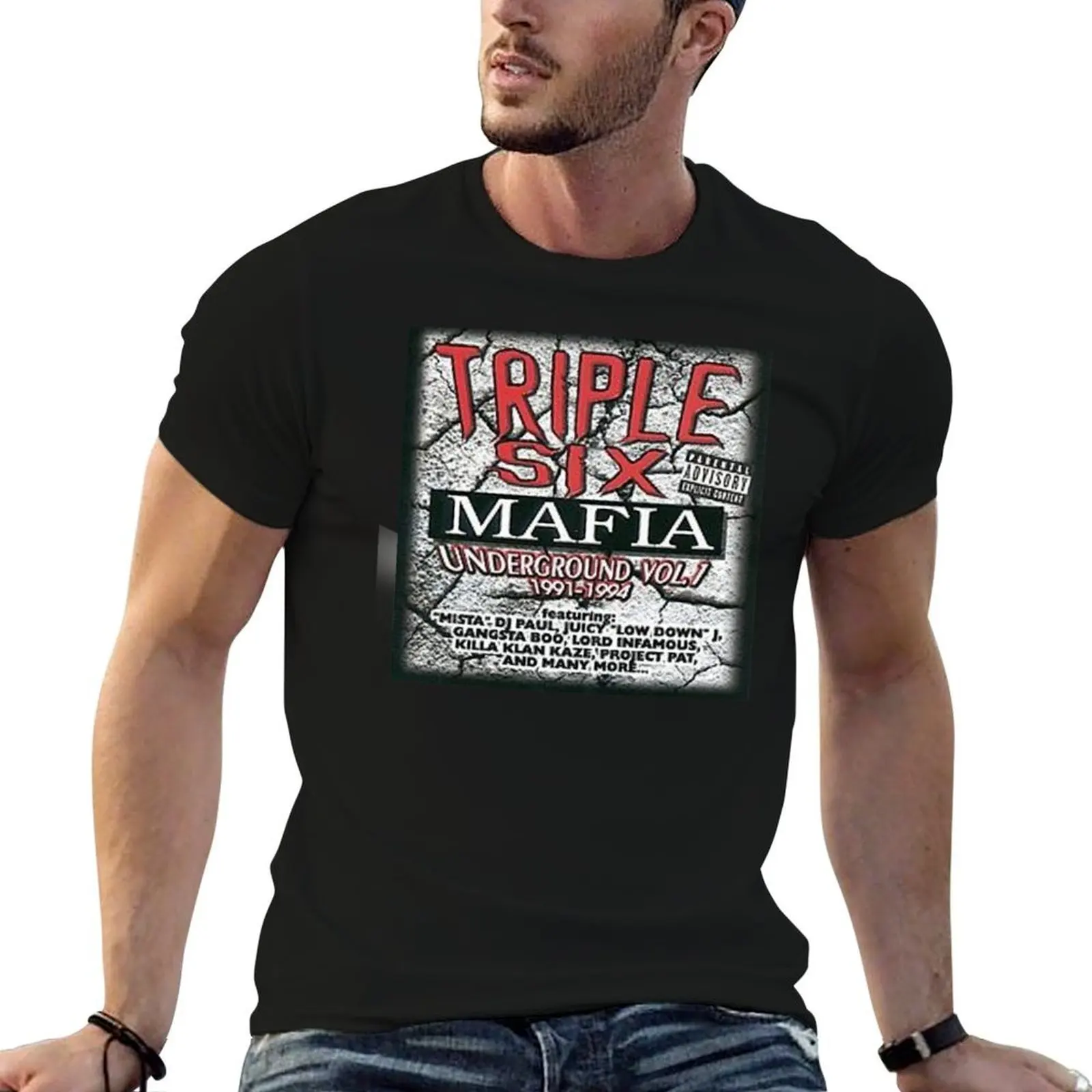 

Triple Six Mafia T-Shirt man t shirt cotton anime t shirts oversize T-Shirt
