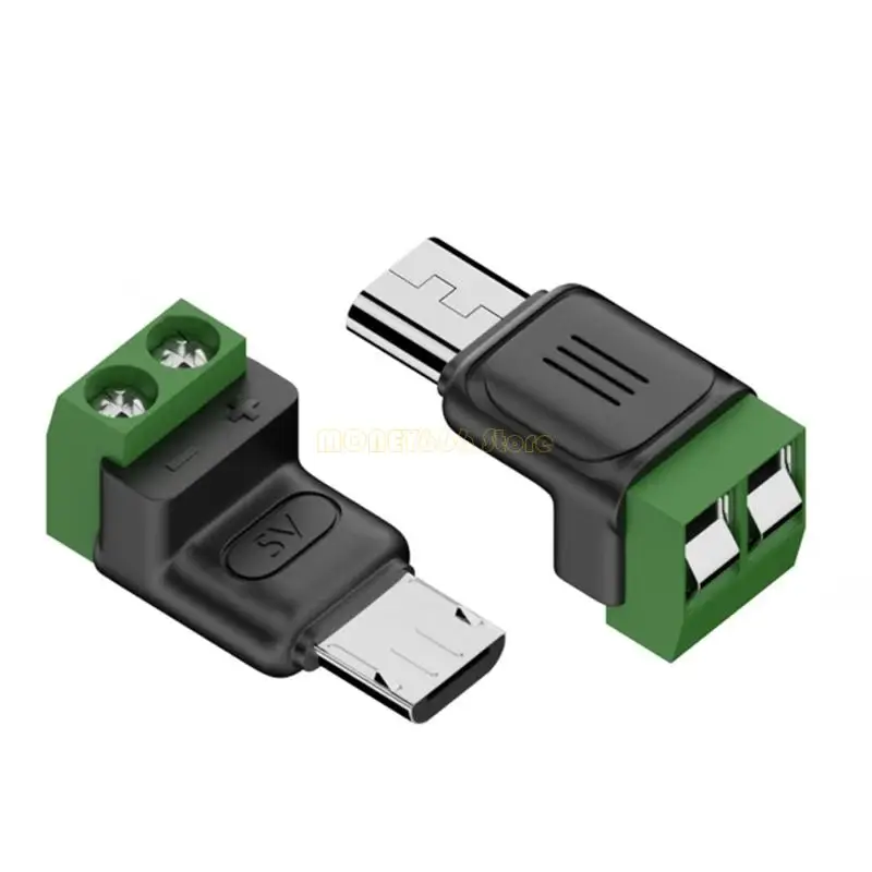 F62C Double Purpose Micros USB to 2Pin Terminal Connector 5V3A Chargers Adapter